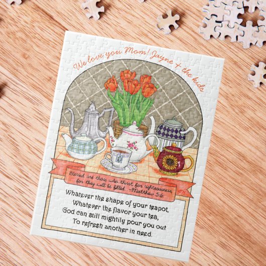Verfrissende Teapots Gepersonaliseerd Inspirerend Legpuzzel