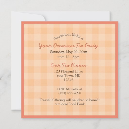 Verfrissende theepotten met Scripture Tea Party Kaart (Voorkant)