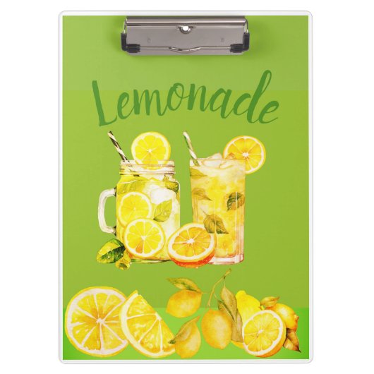 Verfrissende verse limonade klembord (Voorkant)