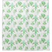 Verfrissende Waterverf Tropisch Douchegordijn (Voorkant)