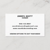 Verfrissingsmachines Line Art Visitekaartje (Achterkant)