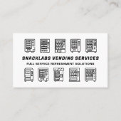 Verfrissingsmachines Line Art Visitekaartje (Voorkant)