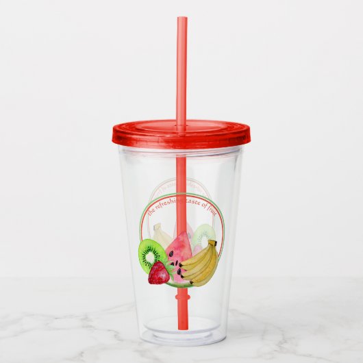 Verfrissingssmaak van fruit acryl drinkbeker (Voorkant)