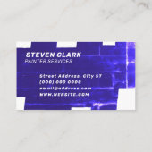 Verfrol blauwe muur visitekaartje (Achterkant)