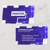 Verfrol blauwe muur visitekaartje (Voorkant / Achterkant)