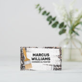 Verfrol en penseel | graffiti-bakstenen muur visitekaartje (Staand voorkant)