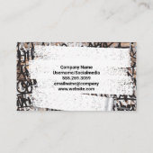 Verfrol en penseel | graffiti-bakstenen muur visitekaartje (Achterkant)