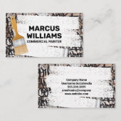 Verfrol en penseel | graffiti-bakstenen muur visitekaartje (Voorkant / Achterkant)