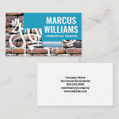 verfrol | Geschilderde bakstenen muur met graffiti Visitekaartje (Voorkant / Achterkant)