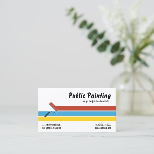 verfrol visitekaartje (Staand voorkant)