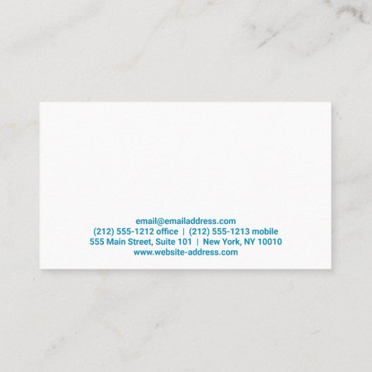 Verfroller Blauwe Verf Visitekaartje (Achterkant)