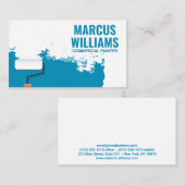 Verfroller Blauwe Verf Visitekaartje (Voorkant / Achterkant)