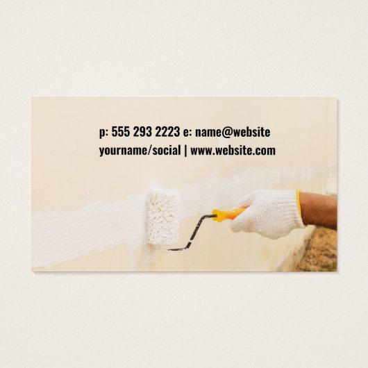 Verfroller | Commerciële Schilder Visitekaartje (Achterkant)