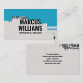 Verfroller | Geverfde muur met graffiti Visitekaartje (Voorkant / Achterkant)