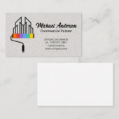 Verfroller Stad Logo | Textuur Muur Visitekaartje (Voorkant / Achterkant)