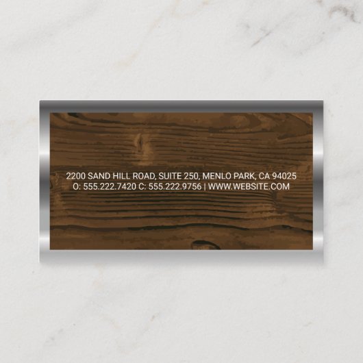 Verfrollers | Hout en Metaal Visitekaartje (Achterkant)