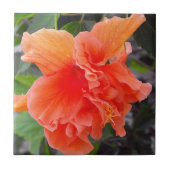 Verfromde Oranje Bloem Tegeltje (Voorkant)