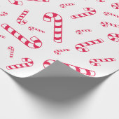 Verfrommeld Kerststok Inpakpapier (Hoek)