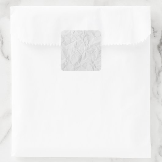 Verfrommeld Wit Papier Vierkante Sticker (Tas)