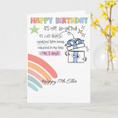 Verfrommelde Gift Funny Verjaardag Kaart ADHD (Gele Bloem)