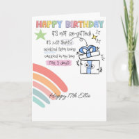 Verfrommelde Gift Funny Verjaardag Kaart ADHD