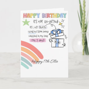 Verfrommelde Gift Funny Verjaardag Kaart ADHD