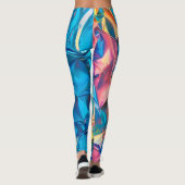 Verfrommelde regenboog Leggings (Achterkant)