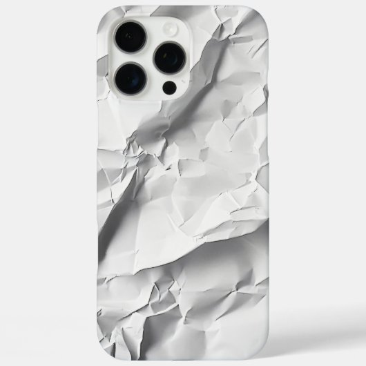 Verfrommelde Witte Papier Textuur Moderne Telefoon Case-Mate iPhone Case (Achterkant)