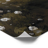  verfschilderij van witte wilde bloemen poster (Hoek)