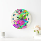 Verfschilderregenboogkunst, creatief grote klok (Huis)