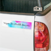 Verfspaar "Vegan for Health Reasons" Bumpersticker (Op Truck)
