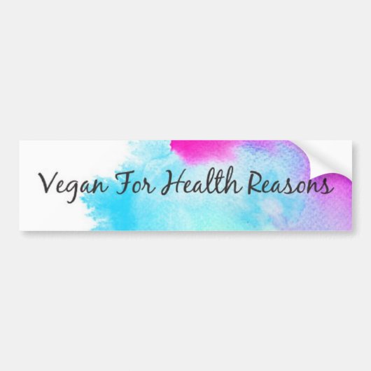 Verfspaar "Vegan for Health Reasons" Bumpersticker (Voorkant)