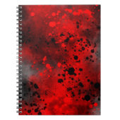 Verfspat Effect Rood & Zwart Notitieboek (Voorkant)