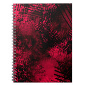 Verfspat-effect Rood & Zwart Notitieboek (Voorkant)
