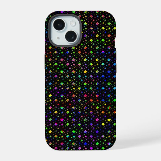 Verfspat Sterren iPhone 15 Case (Achterkant)