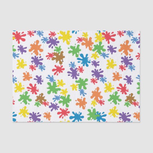 Verfspat Tissuepapier (Voorkant)