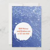 Verfspat Uitnodiging | Kinderen Blauwe Zwembad Fee (Achterkant)