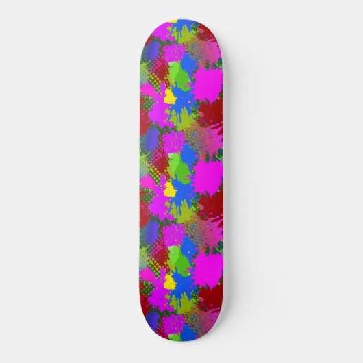 Verfspatpatroon 3 persoonlijk skateboard (Voorkant)