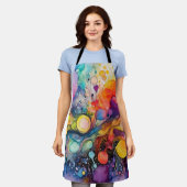 verfspatpatroon schort (Gedragen)