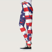 Verfspatten Amerikaanse vlag Leggings (Links)