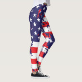 Verfspatten Amerikaanse vlag Leggings (Rechts)