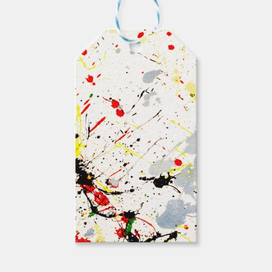 Verfspatten Cadeaulabel (Voorkant)