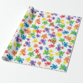 Verfspatten cadeaupapier (Uitgerold)