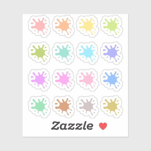 Verfspatten Datum Covers Kunstleraar Bujo Planner Sticker (Vel)