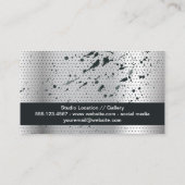 verfspatten | Geperforeerde metalen achtergrond Visitekaartje (Achterkant)