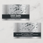 verfspatten | Geperforeerde metalen achtergrond Visitekaartje (Voorkant / Achterkant)