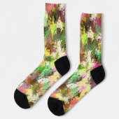 Verfspatten Herfst Kleur Bladeren Abstract Sokken (Links)