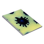 Verfspatten in blauw notitieboek (Rechterzijde)