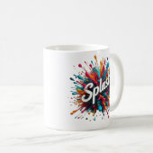 verfspatten koffiemok (Voorkant rechts)
