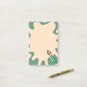 Verfspatten Kwast Artistiek Post-it® Notes (Op bureau)